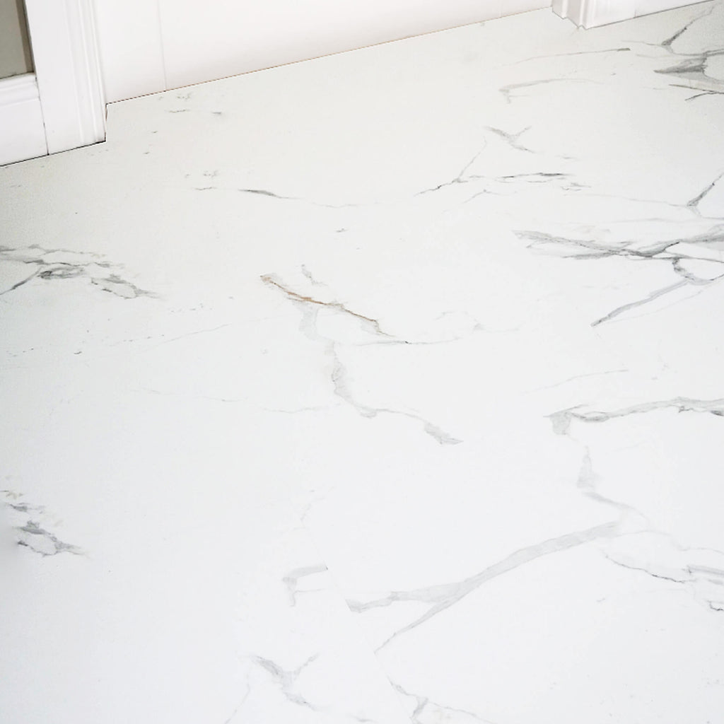 Bianco Marble Rigid LVT Floor Tile Floor