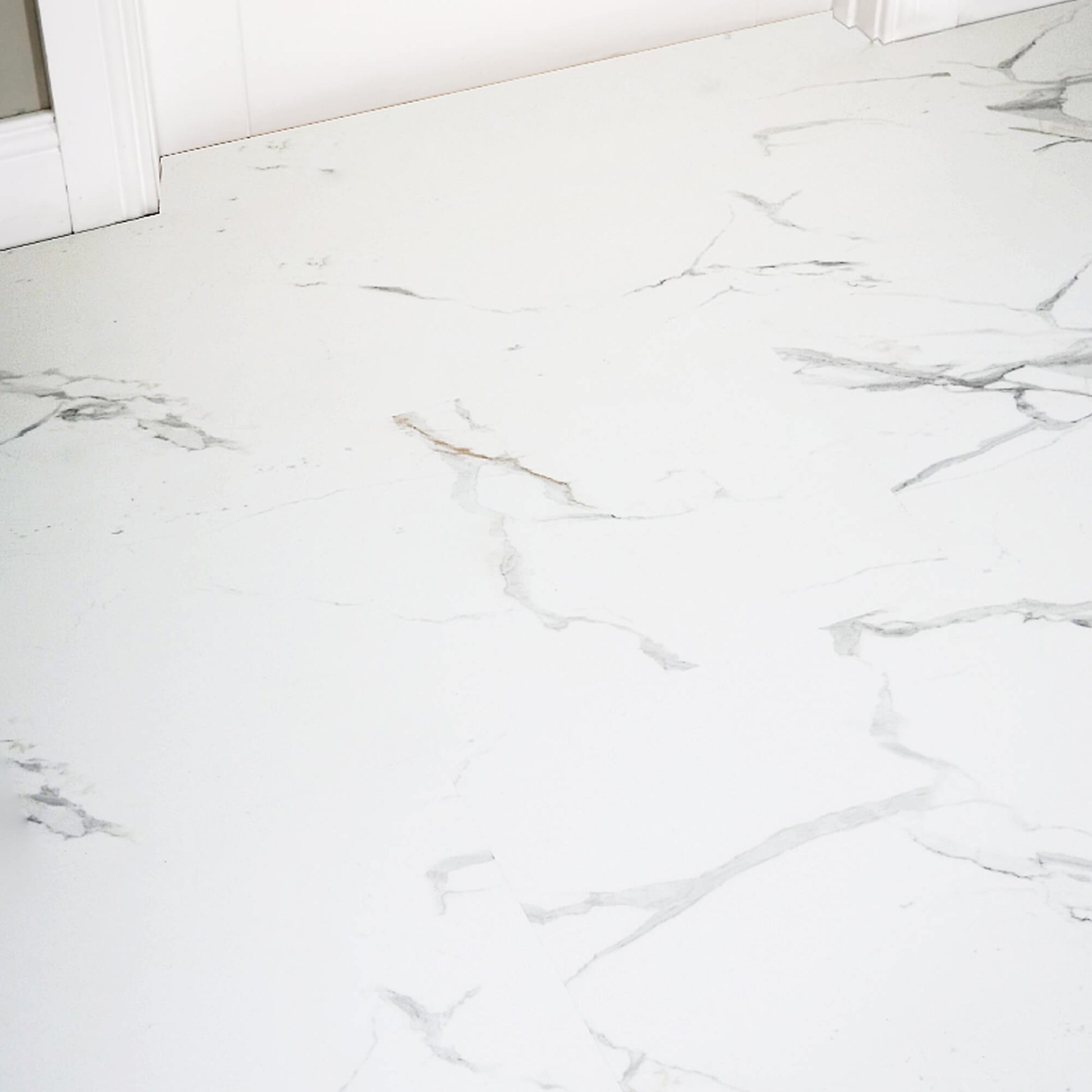 Bianco Marble Rigid LVT Floor Tile Floor