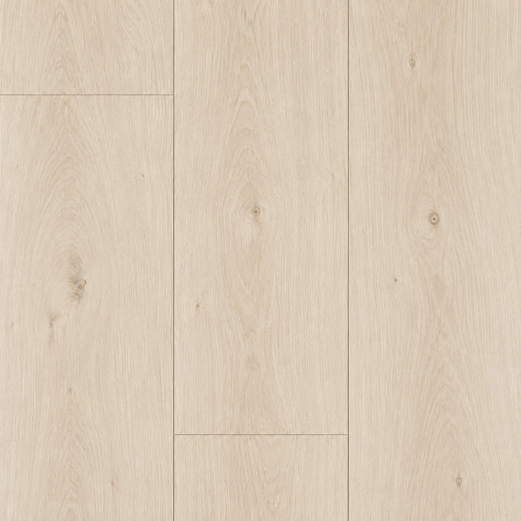 Close-up of Bleached Oak Rigid LVT plank flooring.
