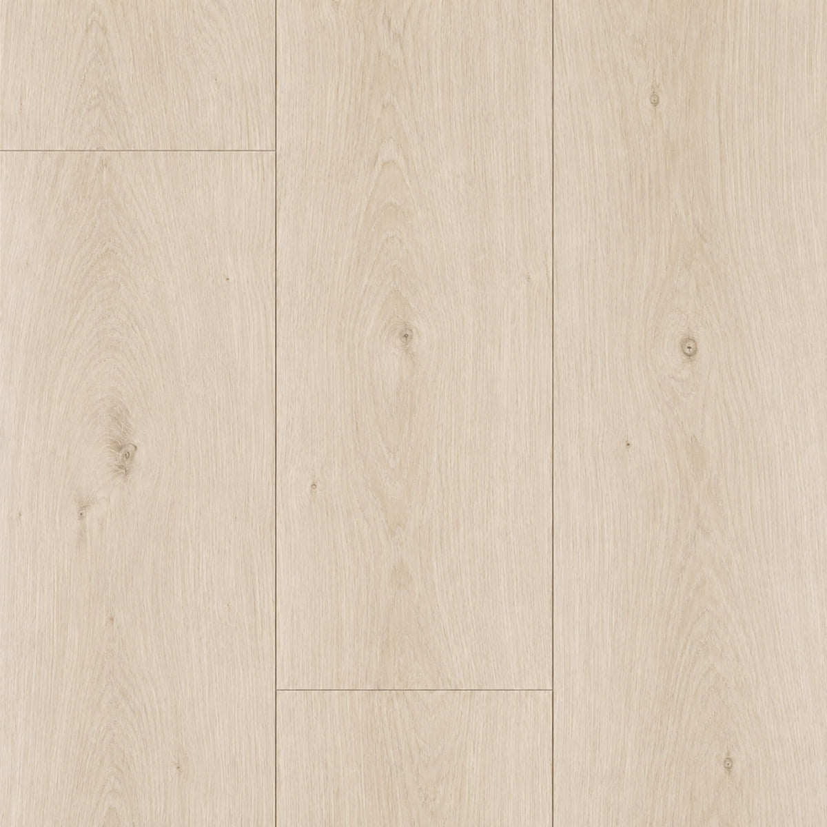 Close-up of Bleached Oak Rigid LVT plank flooring.