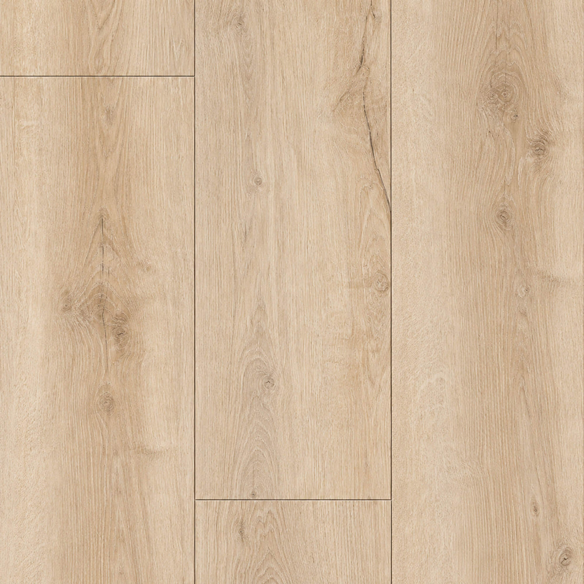 Close-up of the grain and texture of a Coastal Oak Rigid LVT flooring plank.