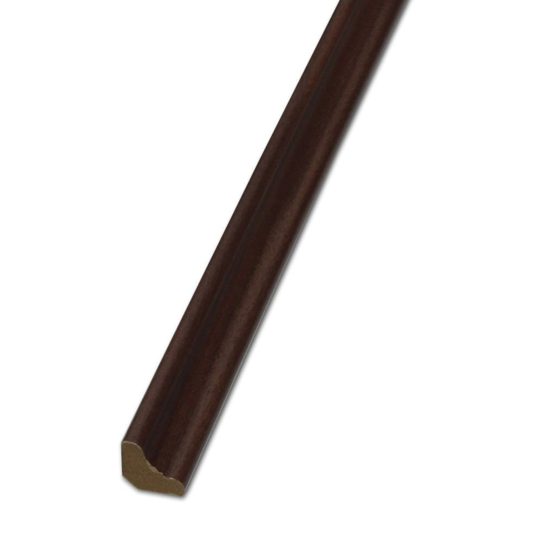 Dark Walnut Scotia Floor Trim on a white background