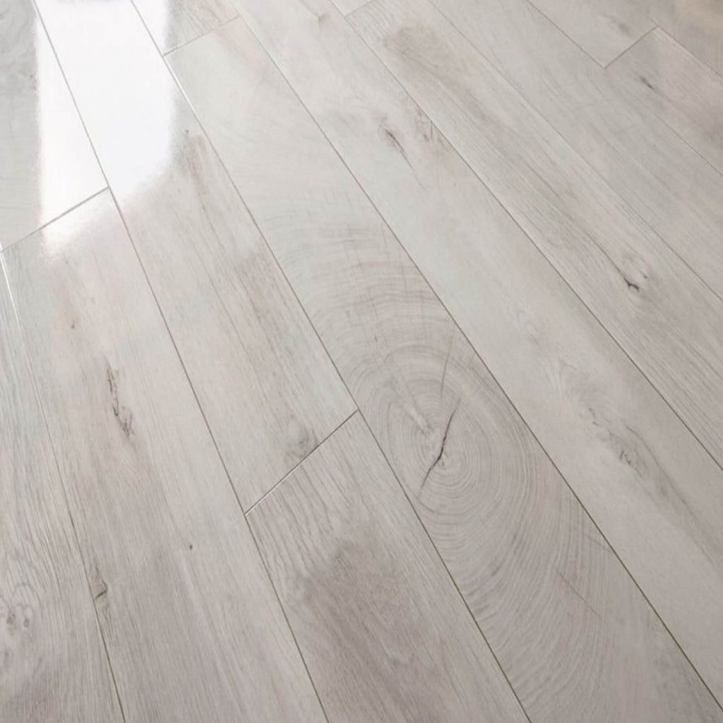 Close-up of Fresco Snow Gloss Laminate Flooring