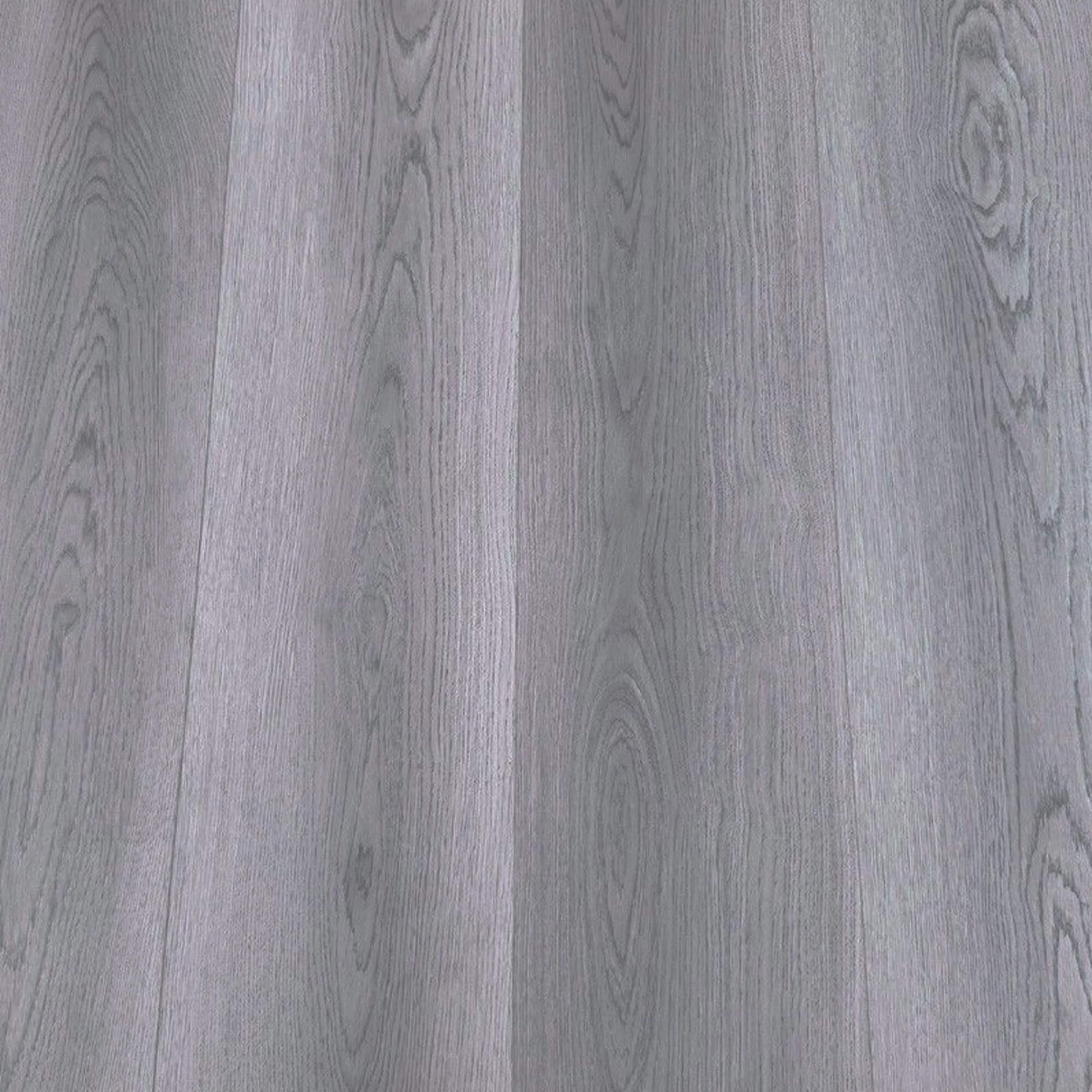 Close-up of Misty Grey Prestige Plus Laminate Flooring showing the grain and texture.