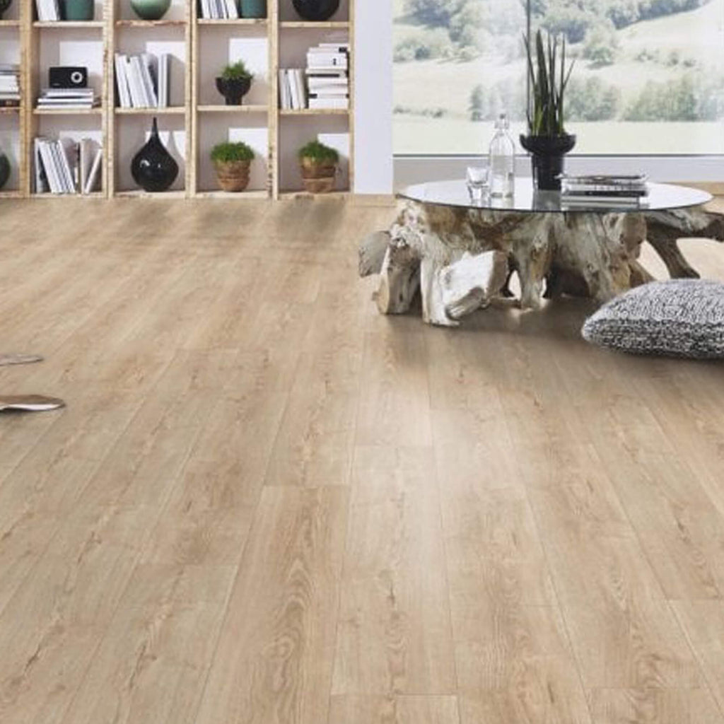 Natural Sterling Oak Laminate Flooring in a home interior setting