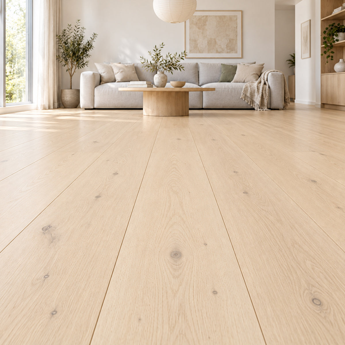 Scandi Oak Matt Lacquered Engineered Wood Flooring (190mm Wide Board)