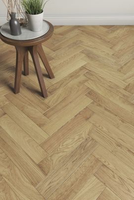 90mm Oak Herringbone UV Oiled